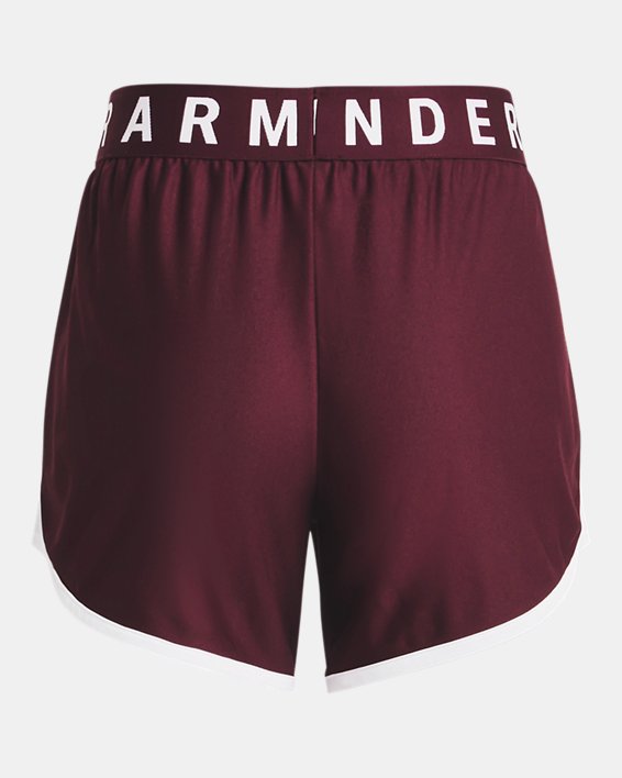 Women's UA Play Up 5" Shorts in Maroon image number 5